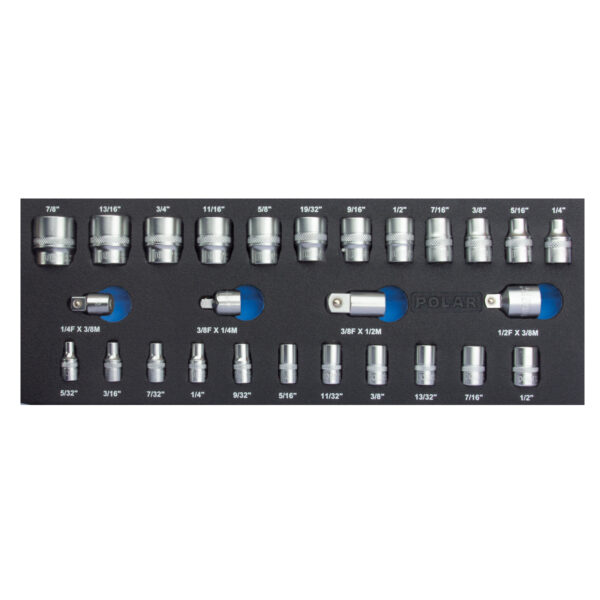 1/4” und 3/8” Steckschlüssel-Satz (Zoll) - 12-Kant