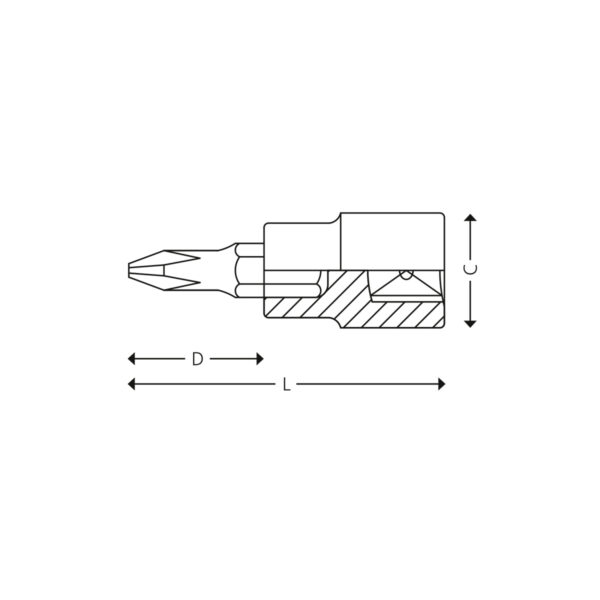 1/4” Schraubendreher-Einsätze, Phillips® – Bild 2