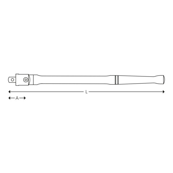 3/4” Gelenk-Steckgriff - 500 mm – Bild 2
