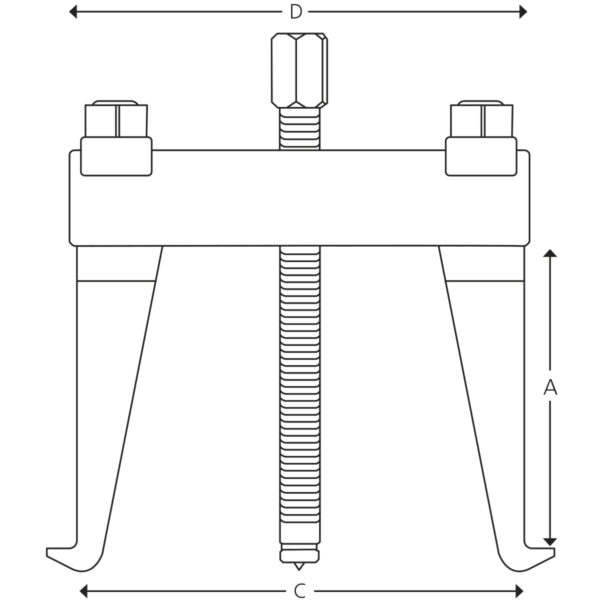 2-armige Universal Abzieher – Bild 4