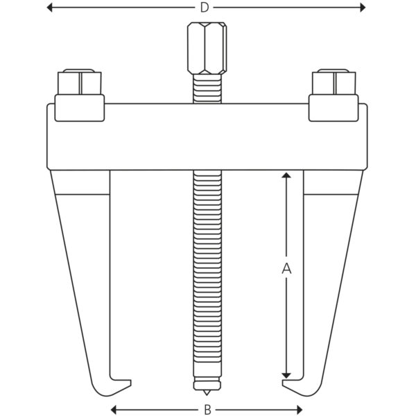 2-armige Universal Abzieher – Bild 3