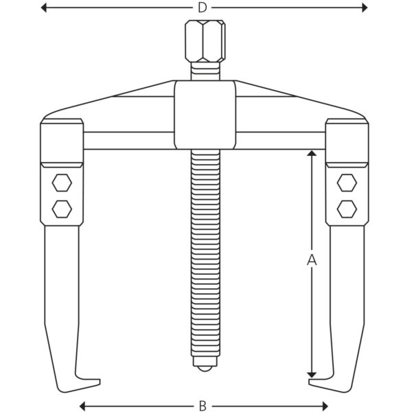 2-armige Universal Abzieher – Bild 2