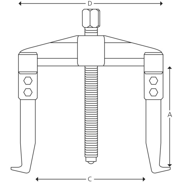 2-armige Universal Abzieher – Bild 3
