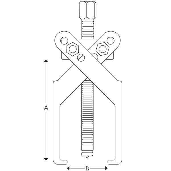 2-armige Abzieher mit parallelen Kreuzhaken – Bild 2